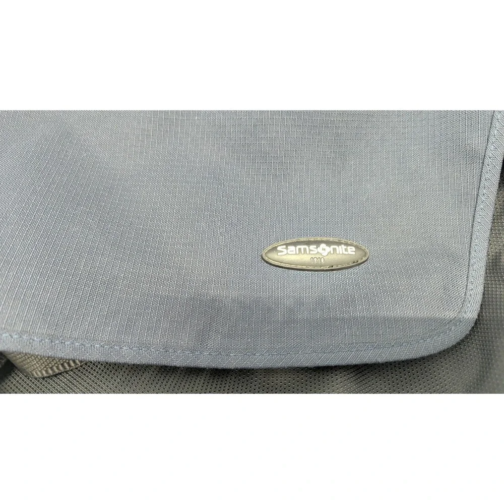 Samsonite Gray Laptop Messenger Bag Padded Shoulder Business Travel Briefcase